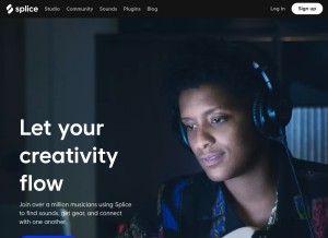 How splice.com looks like on a tablet such as an iPad.