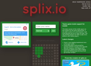 How splix.io looks like on a tablet such as an iPad.