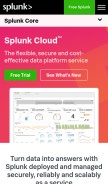 How splunkcloud.com looks like on a mobile device such as an iPhone.