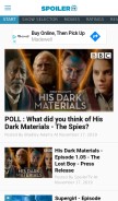 How spoilertv.com looks like on a mobile device such as an iPhone.
