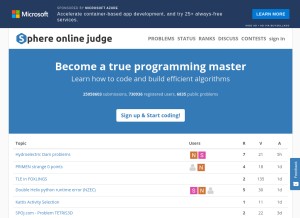 How spoj.com looks like on a tablet such as an iPad.