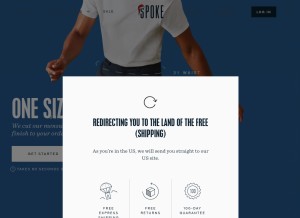 How spoke-london.com looks like on a tablet such as an iPad.
