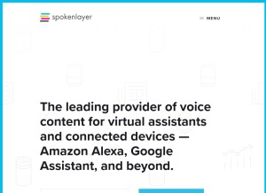 How spokenlayer.com looks like on a tablet such as an iPad.