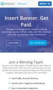 How spokeoaffiliates.com looks like on a mobile device such as an iPhone.