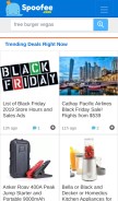 How spoofee.com looks like on a mobile device such as an iPhone.