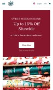 How spoonflower.com looks like on a mobile device such as an iPhone.