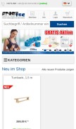 How sport-tec.de looks like on a mobile device such as an iPhone.