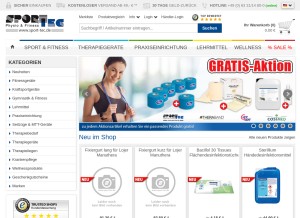 How sport-tec.de looks like on a tablet such as an iPad.