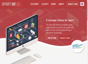 How sport80.com looks like on a tablet such as an iPad.