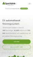 How sportadmin.se looks like on a mobile device such as an iPhone.