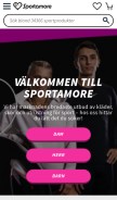 How sportamore.se looks like on a mobile device such as an iPhone.
