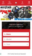 How sportbiketrackgear.com looks like on a mobile device such as an iPhone.
