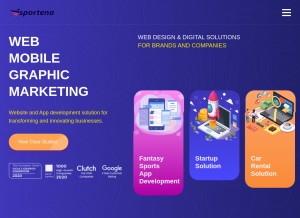 How sportenafantasy.com looks like on a tablet such as an iPad.