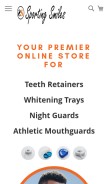 How sportingsmiles.com looks like on a mobile device such as an iPhone.