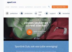 How sportlink.com looks like on a tablet such as an iPad.