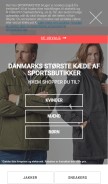 How sportmaster.dk looks like on a mobile device such as an iPhone.