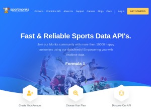 How sportmonks.com looks like on a tablet such as an iPad.