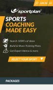How sportplan.net looks like on a mobile device such as an iPhone.