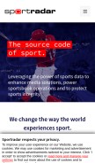 How sportradar.us looks like on a mobile device such as an iPhone.