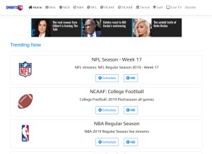 How sports24.club looks like on a tablet such as an iPad.