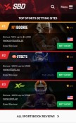 How sportsbettingdime.com looks like on a mobile device such as an iPhone.