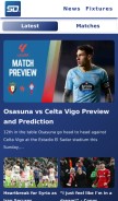 How sportsdunia.com looks like on a mobile device such as an iPhone.
