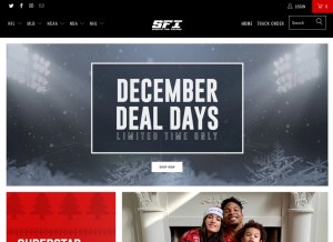 How sportsfanisland.com looks like on a tablet such as an iPad.