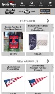 How sportsflagsandpennants.com looks like on a mobile device such as an iPhone.