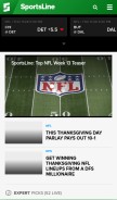 How sportsline.com looks like on a mobile device such as an iPhone.