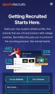 How sportsrecruits.com looks like on a mobile device such as an iPhone.