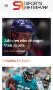 How sportsretriever.com looks like on a mobile device such as an iPhone.