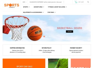 How sportsvariety.com looks like on a tablet such as an iPad.
