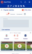 How sporttube.com looks like on a mobile device such as an iPhone.