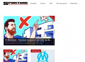 How sportune.fr looks like on a tablet such as an iPad.