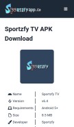 How sportzfyapp.co looks like on a mobile device such as an iPhone.