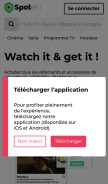 How spotern.com looks like on a mobile device such as an iPhone.