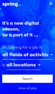 How spring-media.de looks like on a mobile device such as an iPhone.