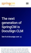 How springcm.com looks like on a mobile device such as an iPhone.