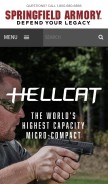 How springfield-armory.com looks like on a mobile device such as an iPhone.