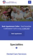 How springsfamilydental.com.au looks like on a mobile device such as an iPhone.