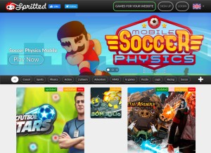 How spritted.com looks like on a tablet such as an iPad.