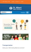 How spschools.org looks like on a mobile device such as an iPhone.