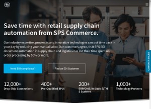 How spscommerce.com looks like on a tablet such as an iPad.