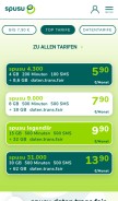 How spusu.at looks like on a mobile device such as an iPhone.