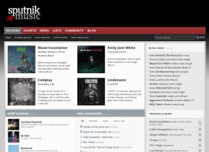 How sputnikmusic.com looks like on a tablet such as an iPad.
