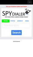 How spydialer.com looks like on a mobile device such as an iPhone.
