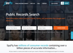 How spyfly.com looks like on a tablet such as an iPad.