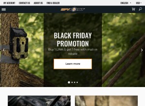 How spypoint.com looks like on a tablet such as an iPad.