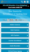 How spytec.com looks like on a mobile device such as an iPhone.