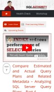 How sqlauthority.com looks like on a mobile device such as an iPhone.